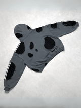 Ripped Stripes Hoodie - White Cobra