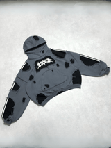 Ripped Stripes Hoodie - White Cobra