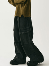 Neo - Cargo Denim Pants - White Cobra