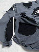 Ripped Stripes Hoodie - White Cobra