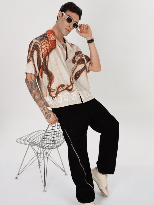 Desert Coil Camp Shirt - White Cobra