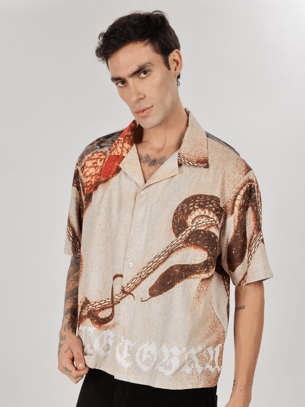 Desert Coil Camp Shirt - White Cobra
