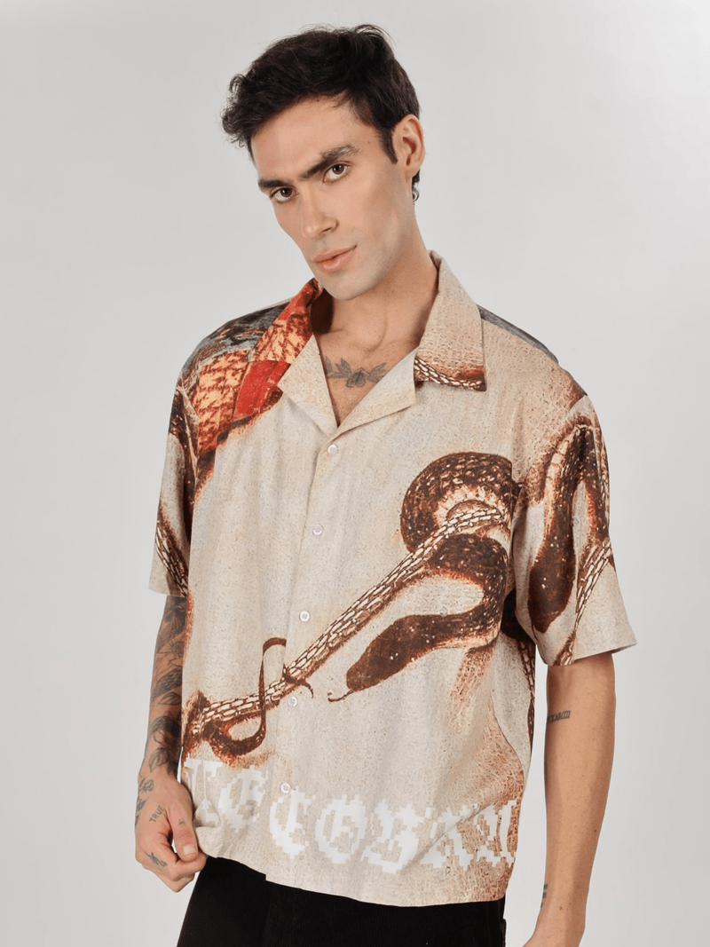 Desert Coil Camp Shirt - White Cobra