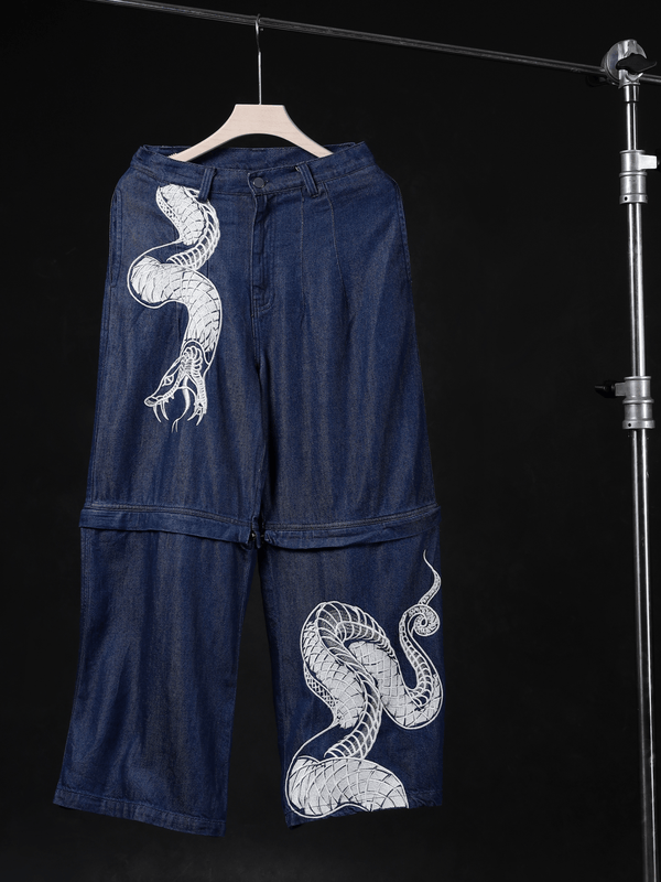Venom Split Denim - White Cobra