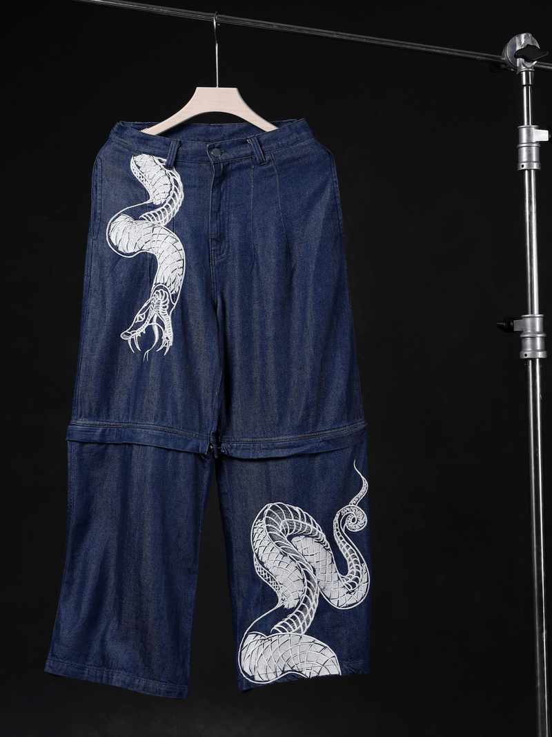 Venom Split Denim - White Cobra