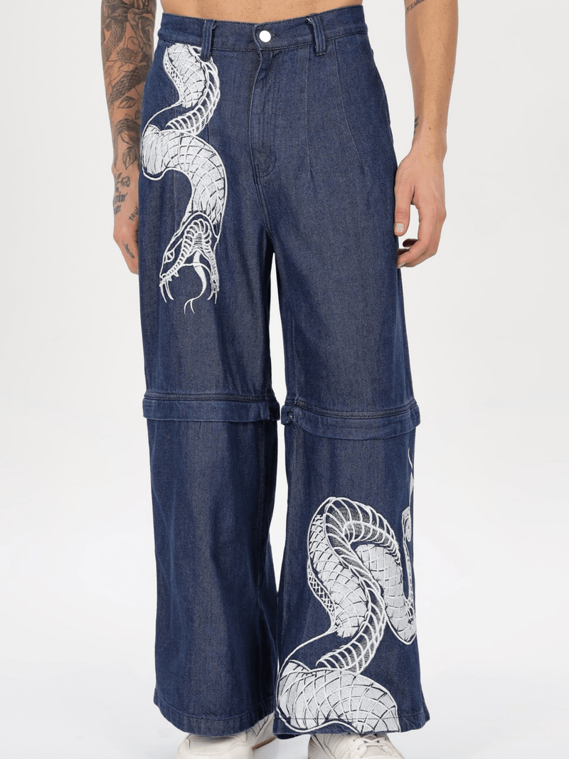 Venom Split Denim - White Cobra