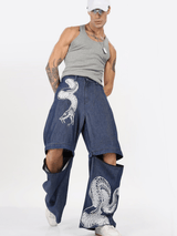 Venom Split Denim - White Cobra