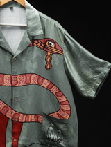 Nehebkau Cuban Shirt - White Cobra