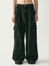 Neo - Cargo Denim Pants - White Cobra