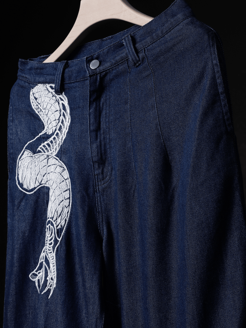 Venom Split Denim - White Cobra