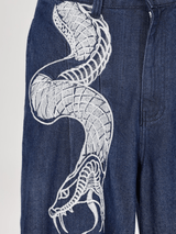 Venom Split Denim - White Cobra