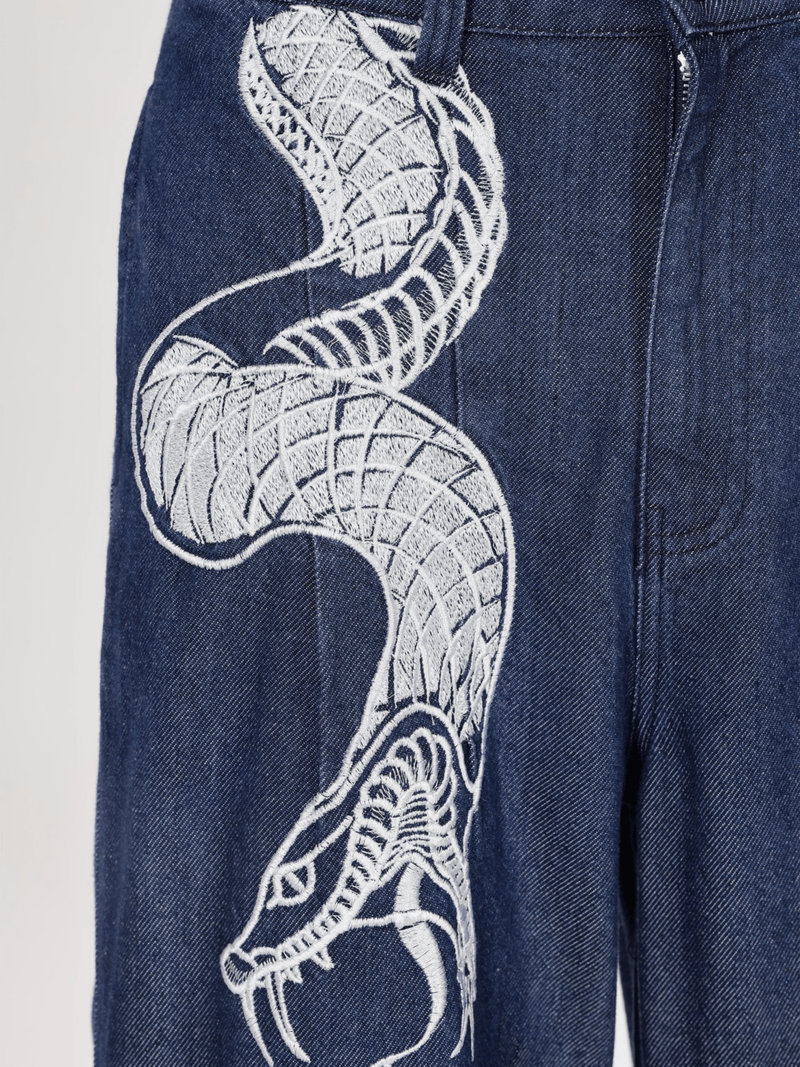 Venom Split Denim - White Cobra
